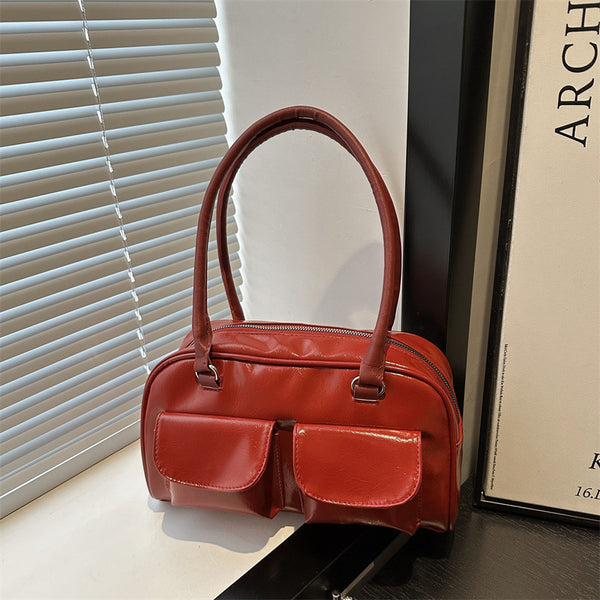 Light Luxury Vintage Commuter Clutch Bag 2025 Fall New Arrival Niche Design Chic Handheld Shoulder Bag Underarm Carry Bag